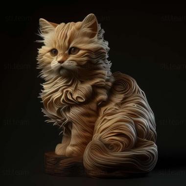 3D model LaPerm cat (STL)